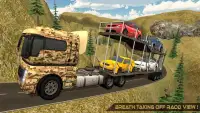 Offroad Army Car Transporter - World War Challenge Screen Shot 13