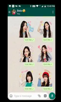 WAStickerApps Korean Idol Stickers Screen Shot 2