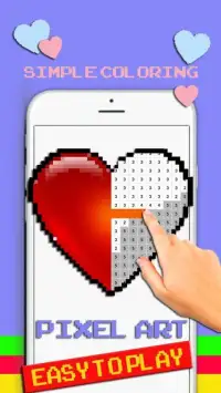 Love icon Pixel Art: Coloring by number Screen Shot 3
