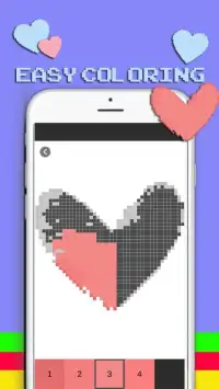 Love icon Pixel Art: Coloring by number Screen Shot 1