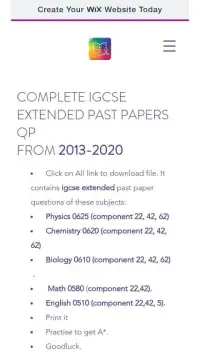 IGCSE All Extended Qp 2013-2020 (science,math,eng) Screen Shot 2