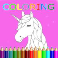coloring horse unicorn horn