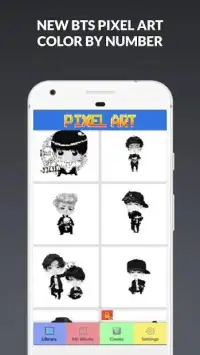 BTS Army Pixel Art : Coloring By Numbers Game Screen Shot 3