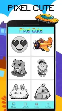 Color by Number: Cute Pixel Art Screen Shot 4