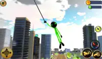 Superspeed Stickman Green Rope Hero: Crime City Screen Shot 2