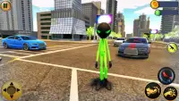 Superspeed Stickman Green Rope Hero: Crime City Screen Shot 23