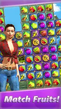 Dream Fruit Farm - Match 3 Puzzle Game Free Screen Shot 6