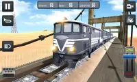 Train Driving Simulator 2019 - Railway Crossing 3D Screen Shot 0