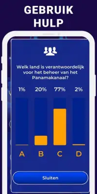Miljonair 2019 - Nederlands Online Trivia Quiz Screen Shot 1