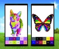 Kitty Cat Pixel Art Animals: Color by Number Screen Shot 3