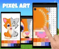 Kitty Cat Pixel Art Animals: Color by Number Screen Shot 4