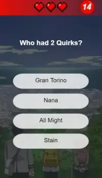 Hero Academia Quiz Screen Shot 0