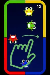 swipe Frogs colors Screen Shot 0