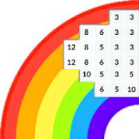 Pixel Art Rainbow Color By Number Game