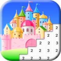 Pixel Art Princess Color By Number Game