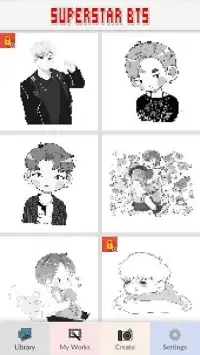 Superstar BTS - Pixel Art Screen Shot 5