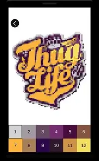 Thug Life Pixel Art: MLG Color By Number Memes Screen Shot 0