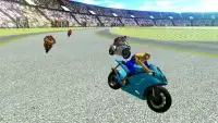 Super Hero Moto Highway Bike Racer Games Screen Shot 1