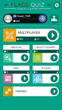 Multiplayer Flags Quiz Screen Shot 0
