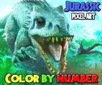 Dinosaur Color by Number: Jurassic Pixel Art Screen Shot 0