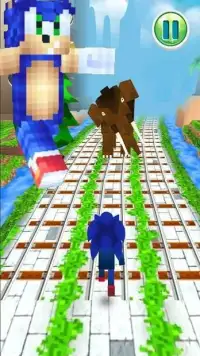 Sonic Block Run: 3D Adventure Game Screen Shot 0