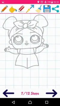 Drawing baby cute doll Screen Shot 2