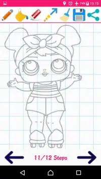 Drawing baby cute doll Screen Shot 1