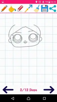 Drawing baby cute doll Screen Shot 3