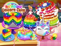 Rainbow Unicorn Cake Maker: Free Cooking Games Screen Shot 3