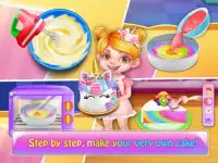 Rainbow Unicorn Cake Maker: Free Cooking Games Screen Shot 2