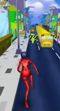 Subway LADYBUG Super Hero chibi run Adventure Screen Shot 0