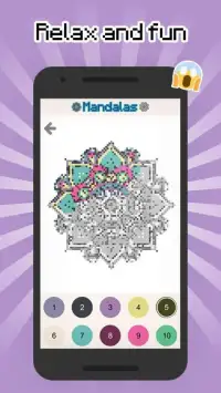 Mandalas color by number - Mandala pixel art Screen Shot 6