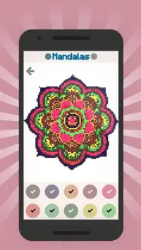 Mandalas color by number - Mandala pixel art Screen Shot 3