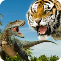 Wild Tiger vs Dinosaur: Adventure Fight