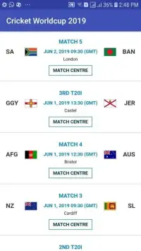 Cricket Worldcup 2019 Live Score Screen Shot 3