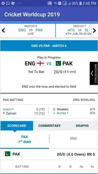 Cricket Worldcup 2019 Live Score Screen Shot 6