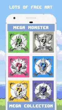 Mega Monster - Color By Number Screen Shot 1