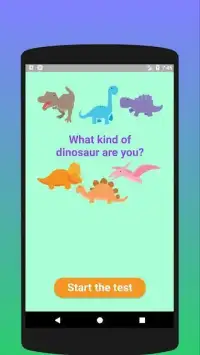 What dinosaur are you? Test Screen Shot 1