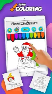 Super Coloring: Seasons for Kids and Family Screen Shot 1