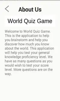 World Quiz Game Screen Shot 2