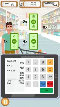 Supermarket Cashier - Cash Register & Money Game Screen Shot 4