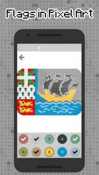 Flags pixel art - Color by Number Flags Screen Shot 3