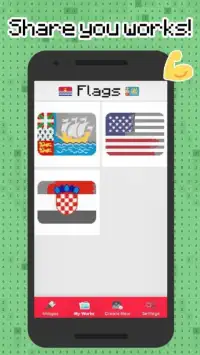 Flags pixel art - Color by Number Flags Screen Shot 2