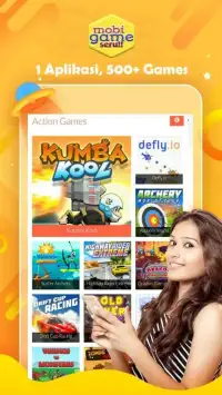 Mobi Games Seru - 1 Aplikasi 500+ Games Screen Shot 1