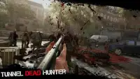 Tunnel Dead Hunter- Best Doomsday Zombie Survival Screen Shot 1