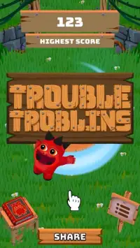 Trouble Troblins: Endless Flicking Game Screen Shot 7