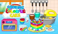 Cooking colorful cake Screen Shot 0