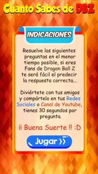 Cuanto Sabes de DBZ - Trivia Screen Shot 4