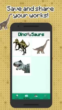 Color by Number Dinosaurs - Pixel art Screen Shot 3