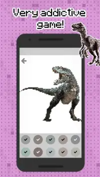 Color by Number Dinosaurs - Pixel art Screen Shot 2